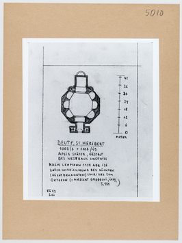 Vorschaubild Deutz: St. Heribert, Rekonstruktion. Skizze Wolfgang Schöne 1962